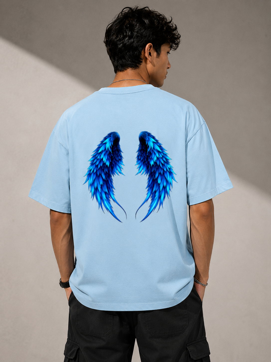 BLUE WINGS - Unisex Terry Oversized Tee