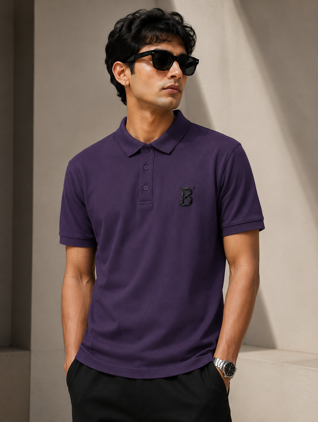 The Minimalistic Airtex Polo - Black Edition