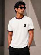 The Minimalistic Unisex Embroidered Ringer Tee