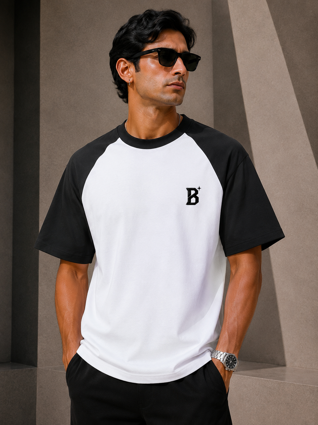 The Minimalistic Unisex Embroidered Oversized Raglan