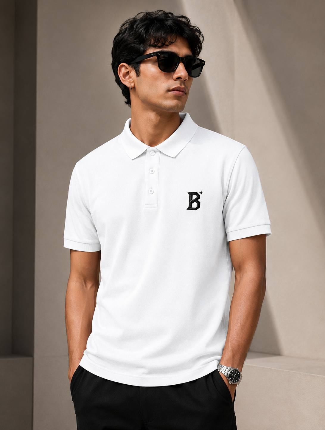 The Minimalistic Airtex Polo - Black Edition