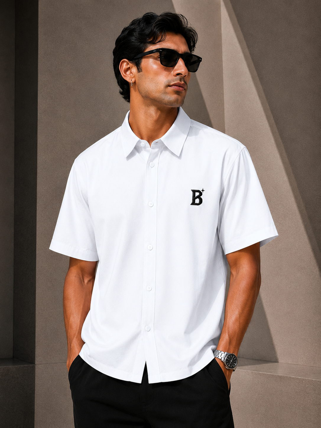 The Minimalistic Embroidered Overshirt
