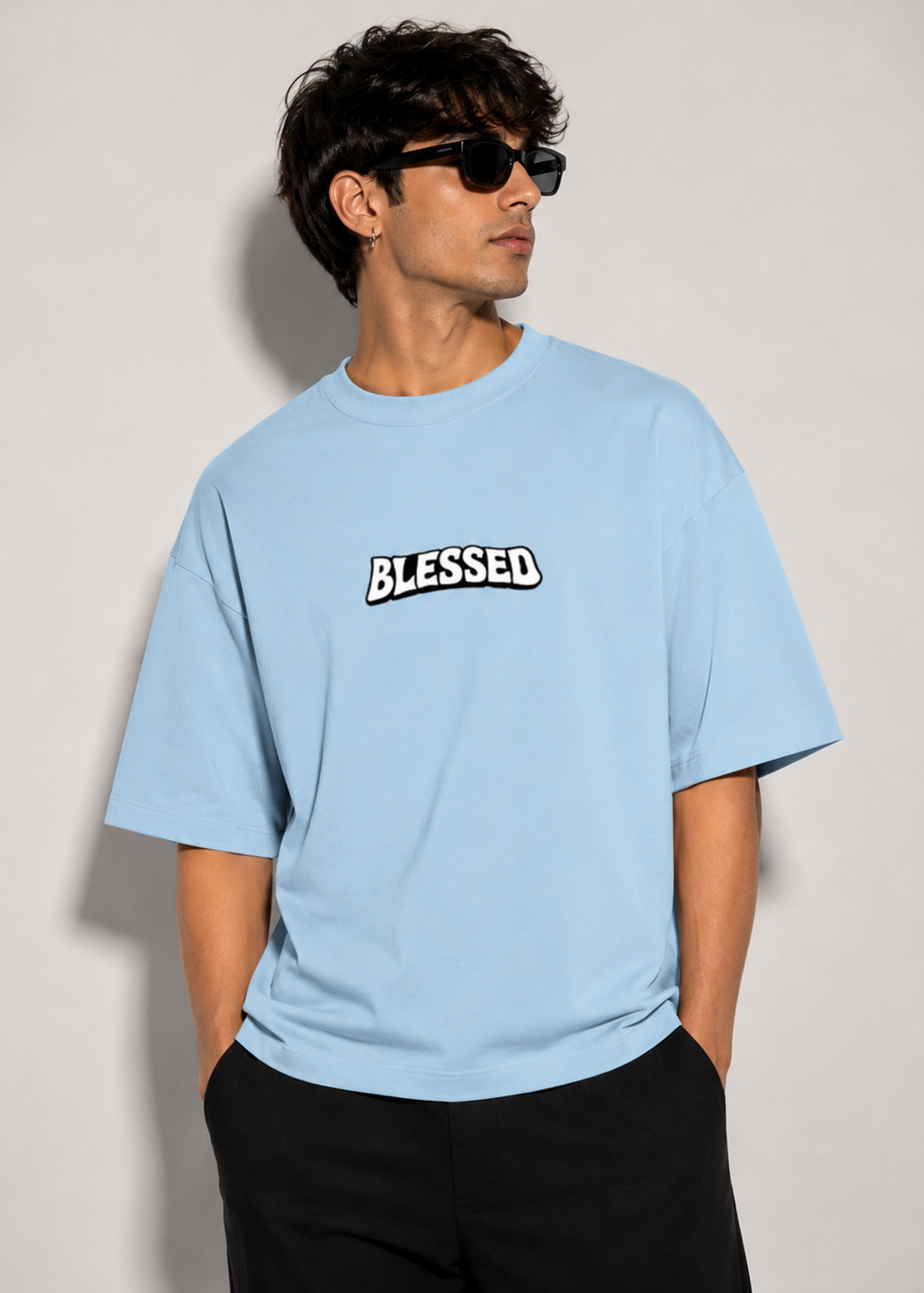 BLESSED - Unisex Terry Oversized Tee