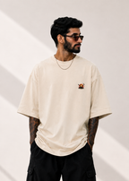 Samurai Cherry Blossom Graphic Oversized Unisex Tee - 260 GSM Terry