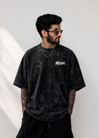 Minimalist Blink Logo Acid Wash Oversized Unisex Tee - 240 GSM