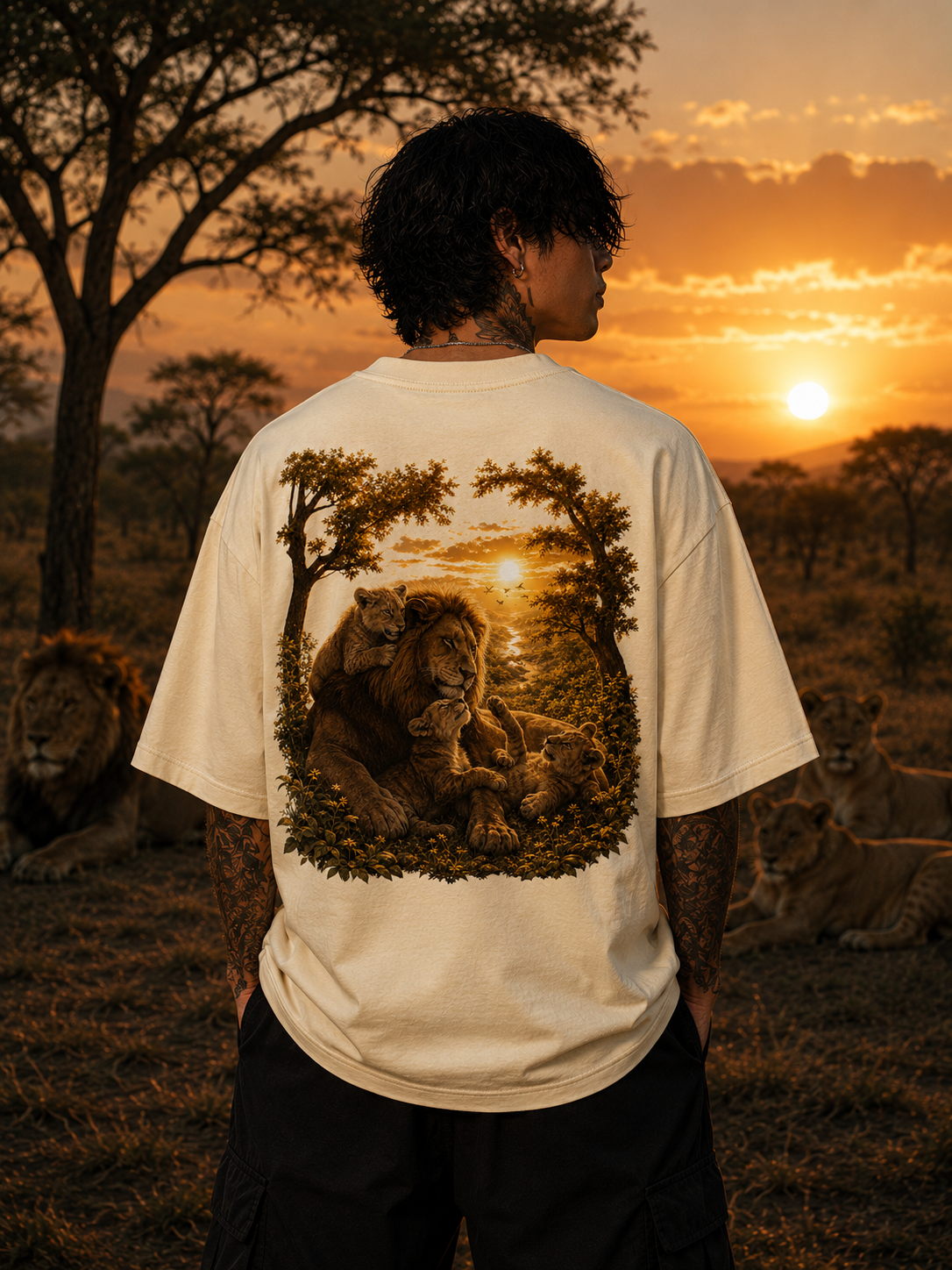 Family Of The Wild Oversized Unisex Tee - 260 GSM Terry