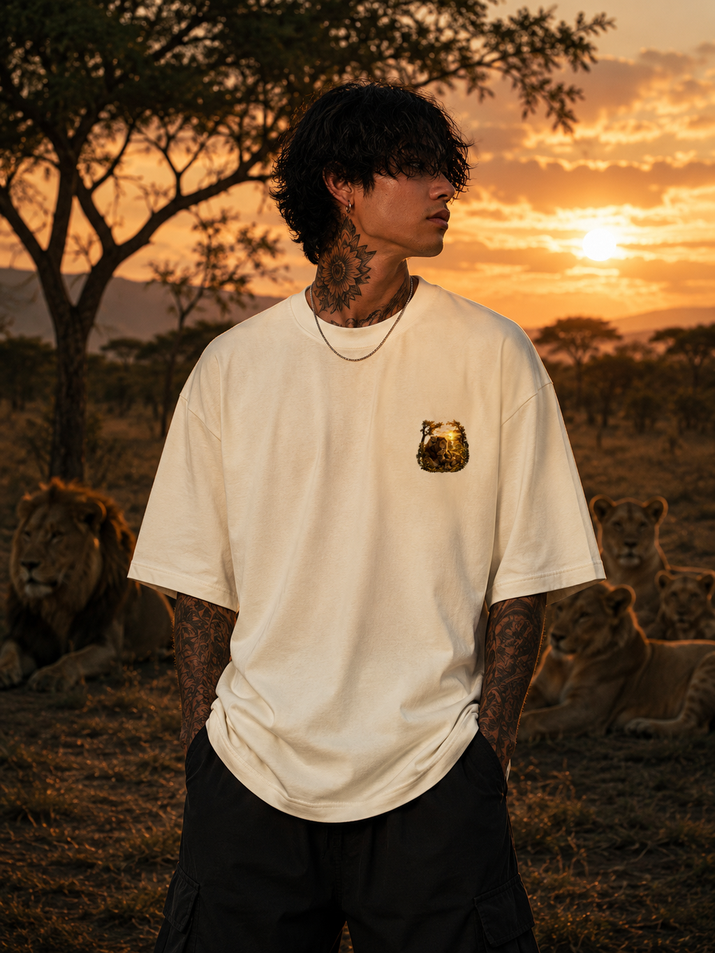 Family Of The Wild Oversized Unisex Tee - 260 GSM Terry