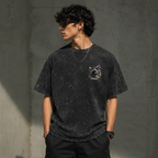 Astral Voyager Acid Wash Oversized Unisex Tee - 240 GSM