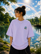 Dreamscape Starry Night Graphic Oversized Unisex Tee - 260 GSM Terry